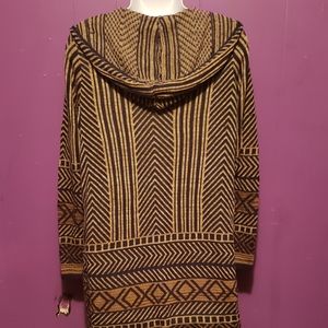 Brown and blue sweater